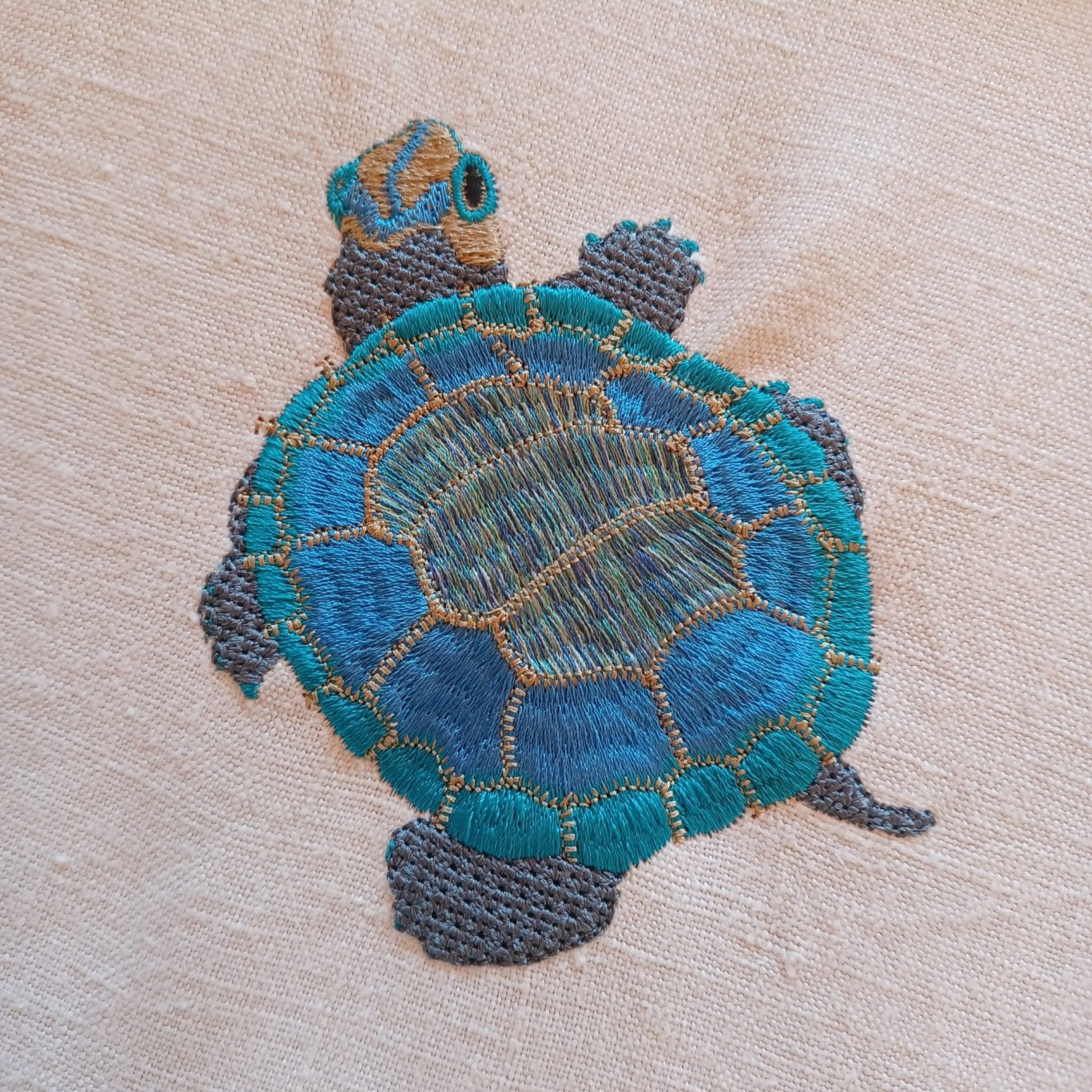 Broderie d'une tortue Broderie d'une tortue